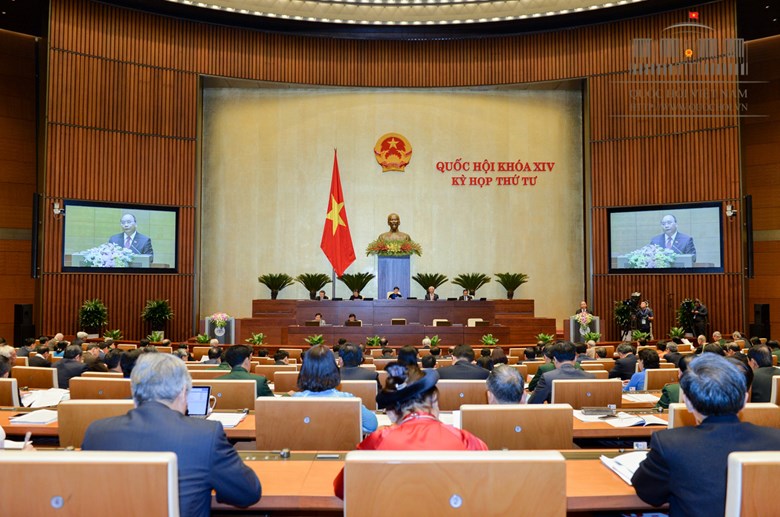 Quang cảnh phiên khai mạc kỳ họp thứ 4 Quốc hội khóa XIV
