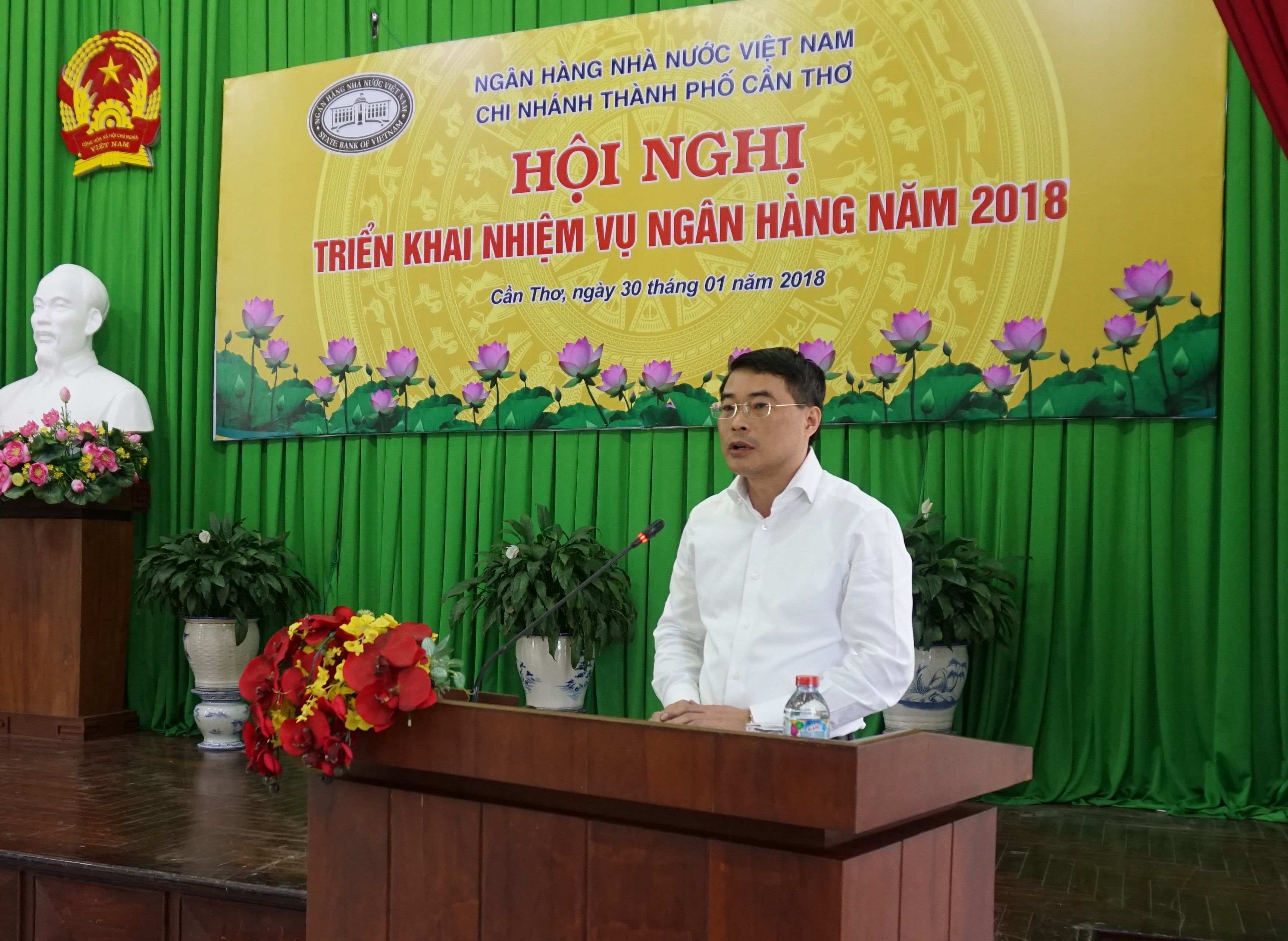 Thống đốc NHNN Lê MInh Hưng phát biểu chỉ đạo Hội nghị