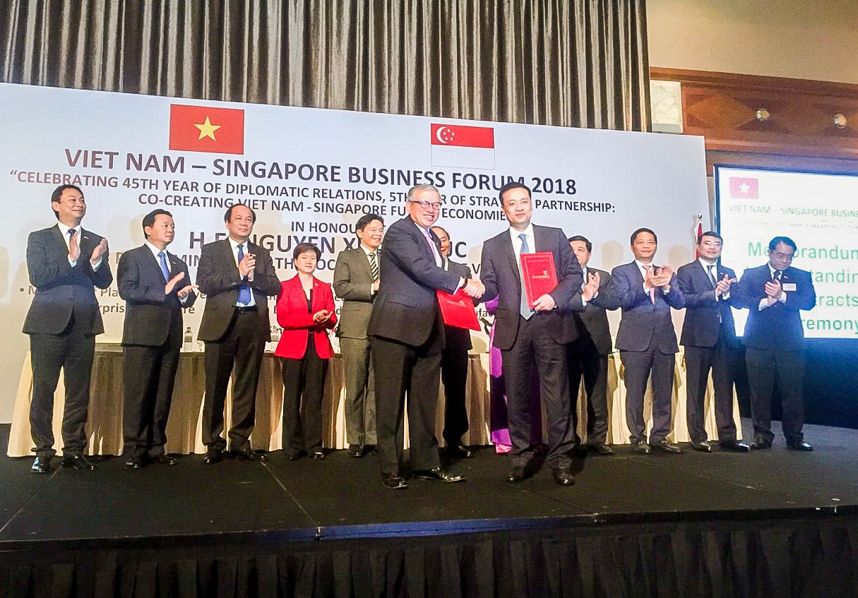 Vietcombank ký kết thỏa thuận hợp tác với Liên đoàn doanh nghiệp Singapore