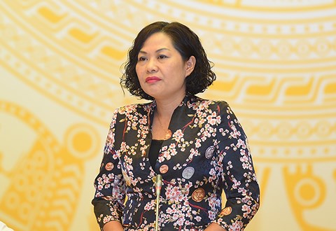 PTD NHNN Nguyễn Thị Hồng phát biểu tại buổi họp báo
