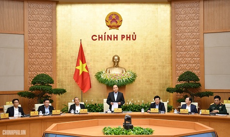 Thủ tướng Nguyễn Xuân Phúc phát biểu tại phiên họp
