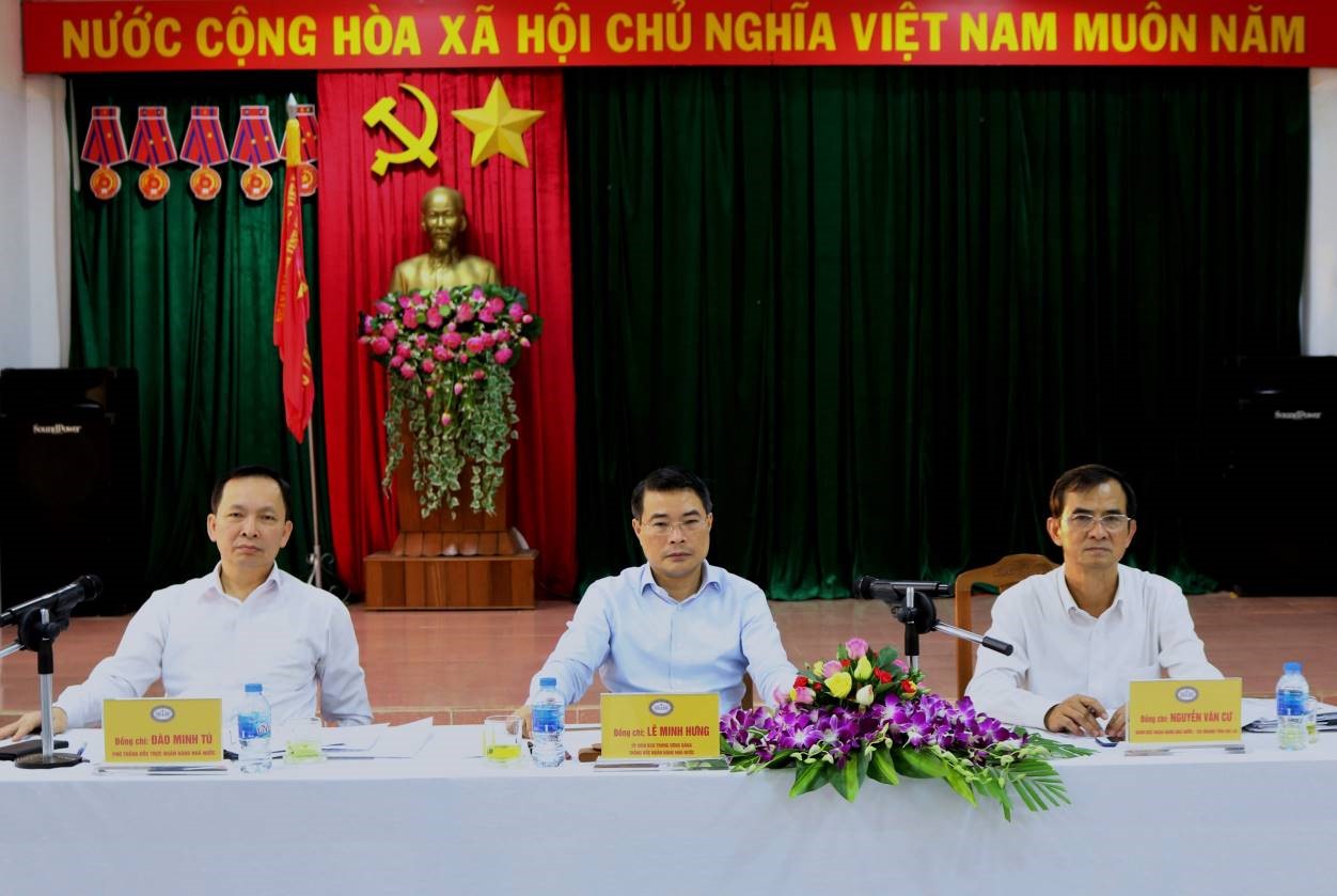 Thống đốc NHNN Lê Minh Hưng, Phó Thống đốc NHNN Đào Minh Tú làm việc với NHNN chi nhánh Gia Lai