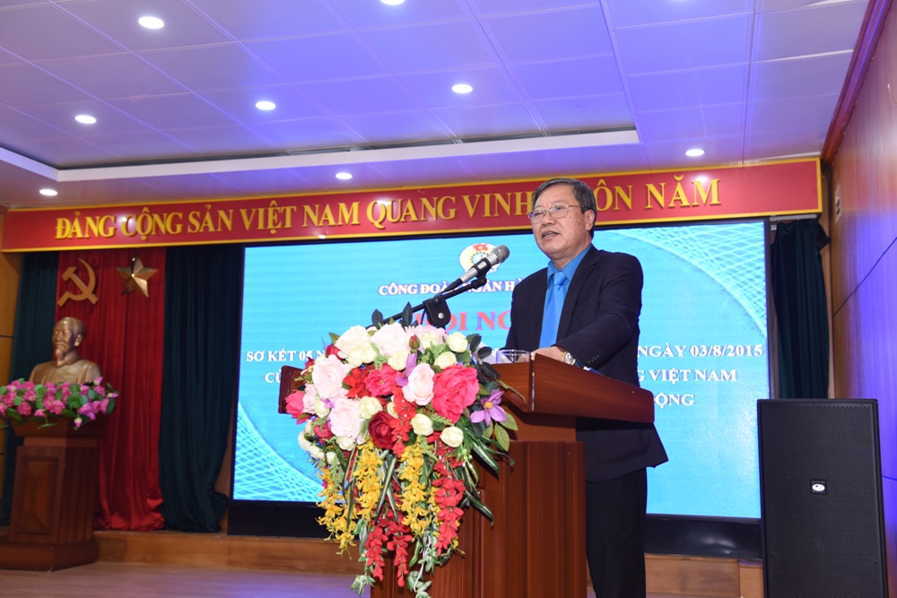 Đ/c Nguyễn Văn Tân - Phó Chủ tịch Thường trực CĐNHVN phát biểu chỉ đạo Hội nghị