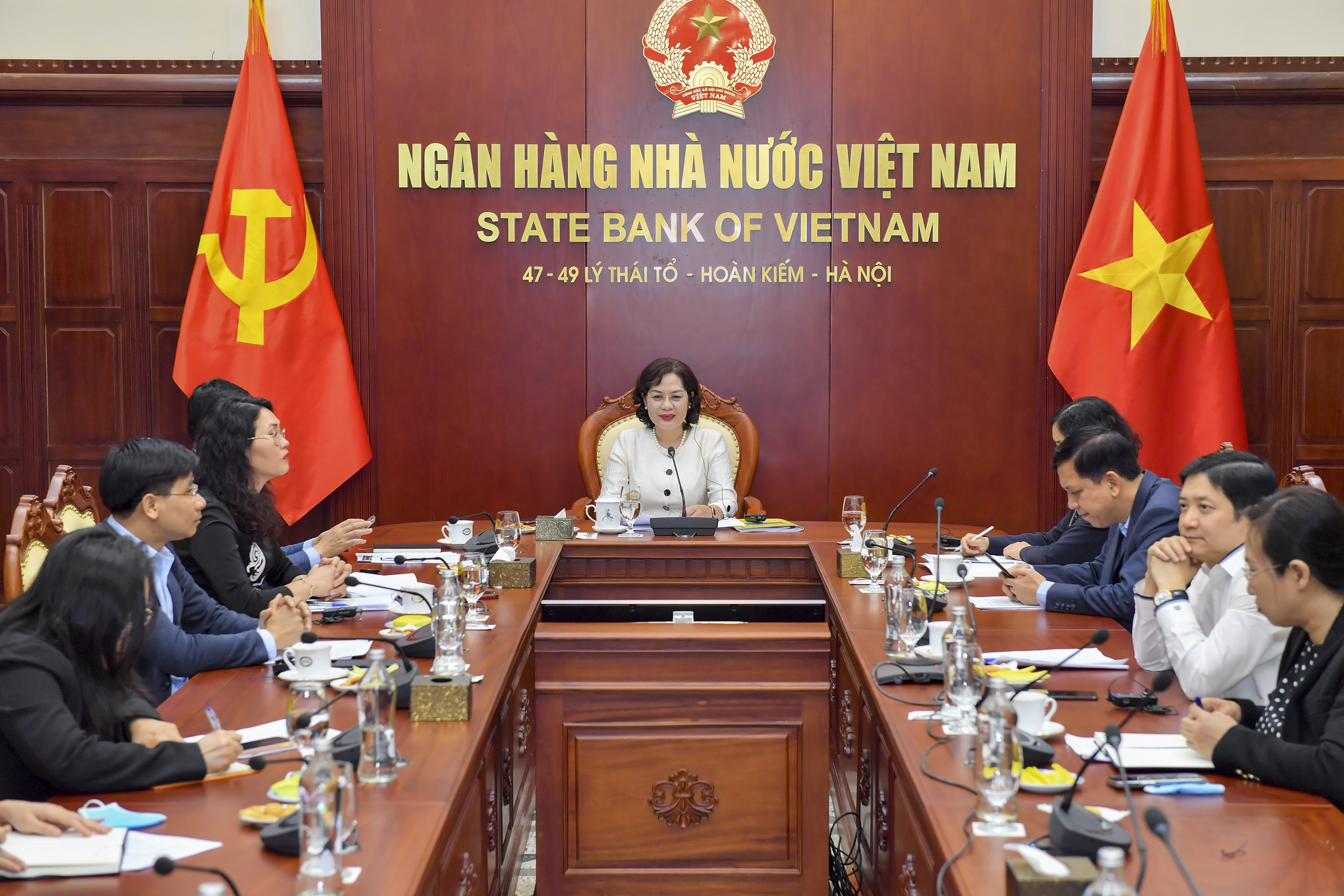 Toàn cảnh buổi làm việc tại trụ sở NHNN