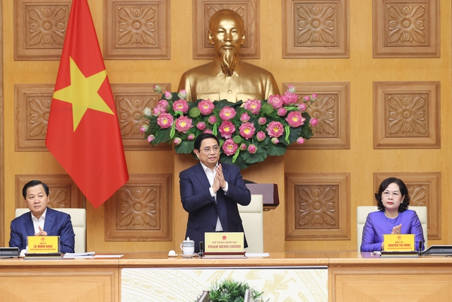Thủ tướng Phạm Minh Chính chủ trì buổi gặp mặt với Chủ tịch, Tổng Giám đốc các ngân hàng thương mại