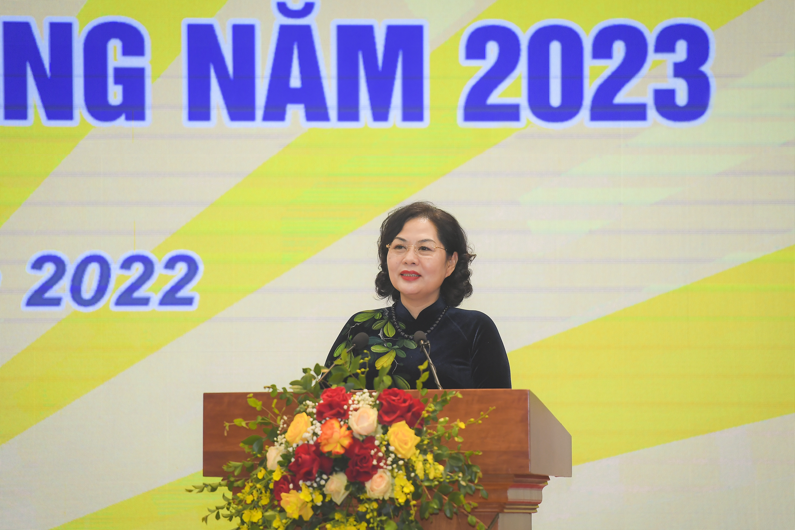 Thống đốc NHNN Nguyễn Thị Hồng phát biểu tại Hội nghị