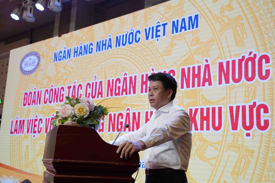 Phó Thống đốc Phạm Tiến Dũng phát biểu chỉ đạo tại buổi làm việc