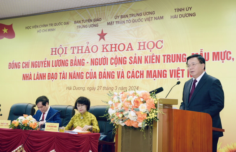 Hội thảo khoa học: “Đồng chí Nguyễn Lương Bằng - Người cộng sản kiên trung, mẫu mực, nhà lãnh đạo tài năng của Đảng và cách mạng Việt Nam”